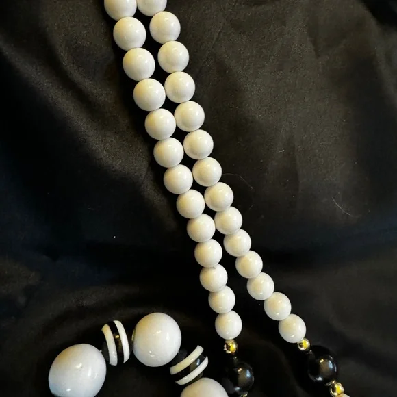 SET Necklace 22 in Bracelet 6.5 to 7in stretchy Chunky Fun Trendy In Tou… - Picture 10 of 11